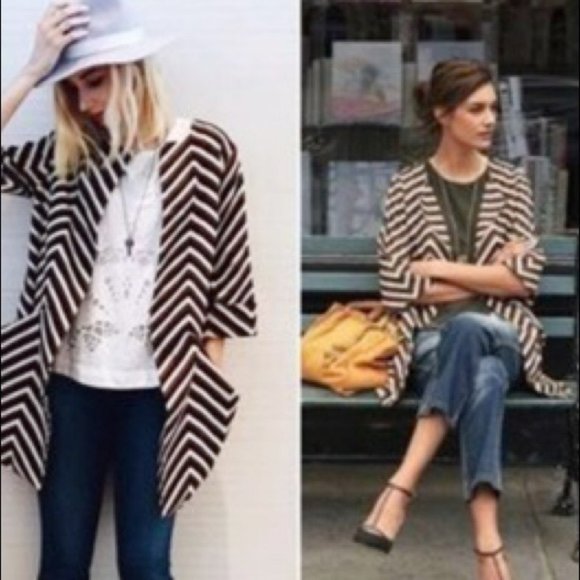 Anthropologie Eva Franco Zig Zag Car Coat - Picture 9 of 9